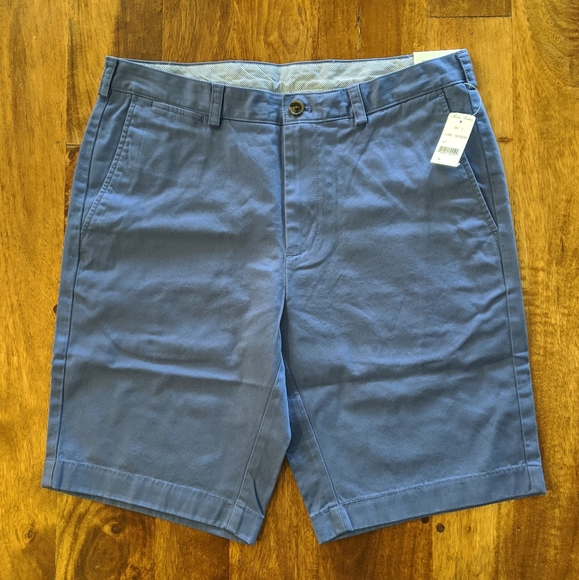 Brooks Brothers 10" Stretch Flat Front Chino Short, Blue  34 NWT - Picture 4 of 5
